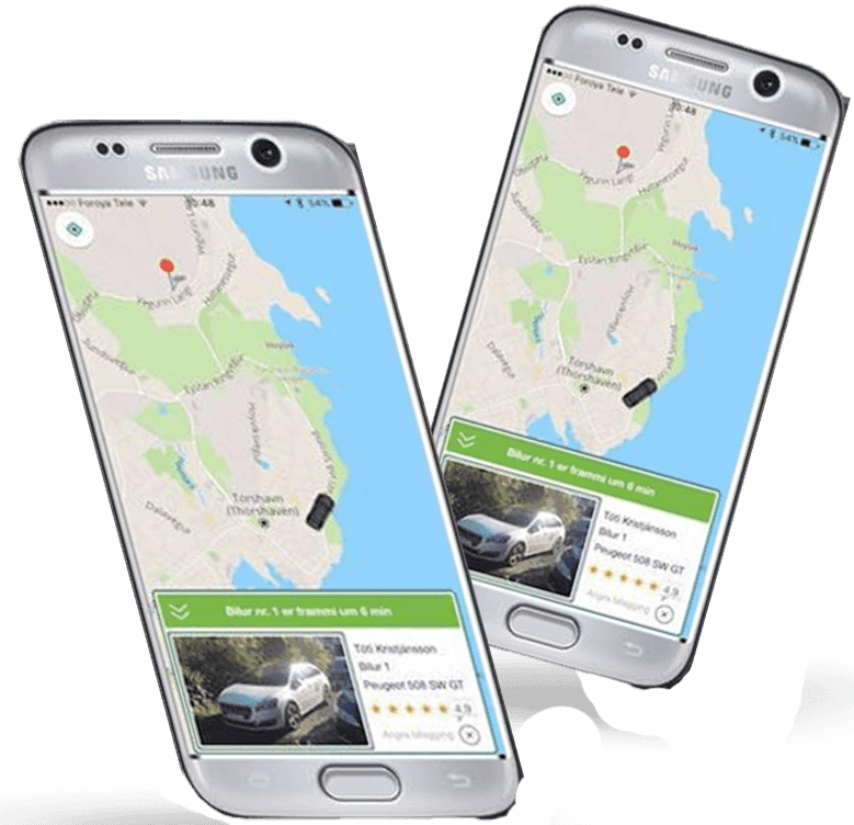 Bil Taxi app on phones
